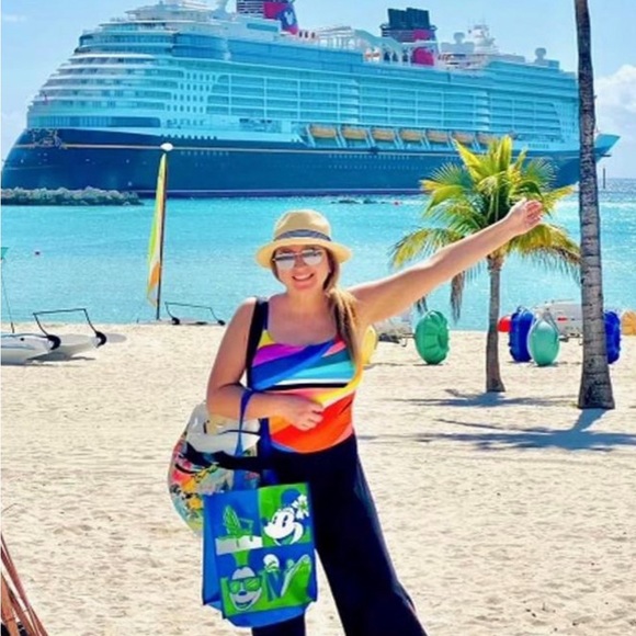 AQUA GREEN OPEN FLOWY LEG ROUCHED WAISTBAND PULL ON PANTS SIZE L - Picture 2 of 10